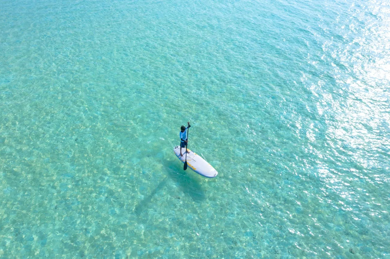 Paddle Boarding in the Maldives