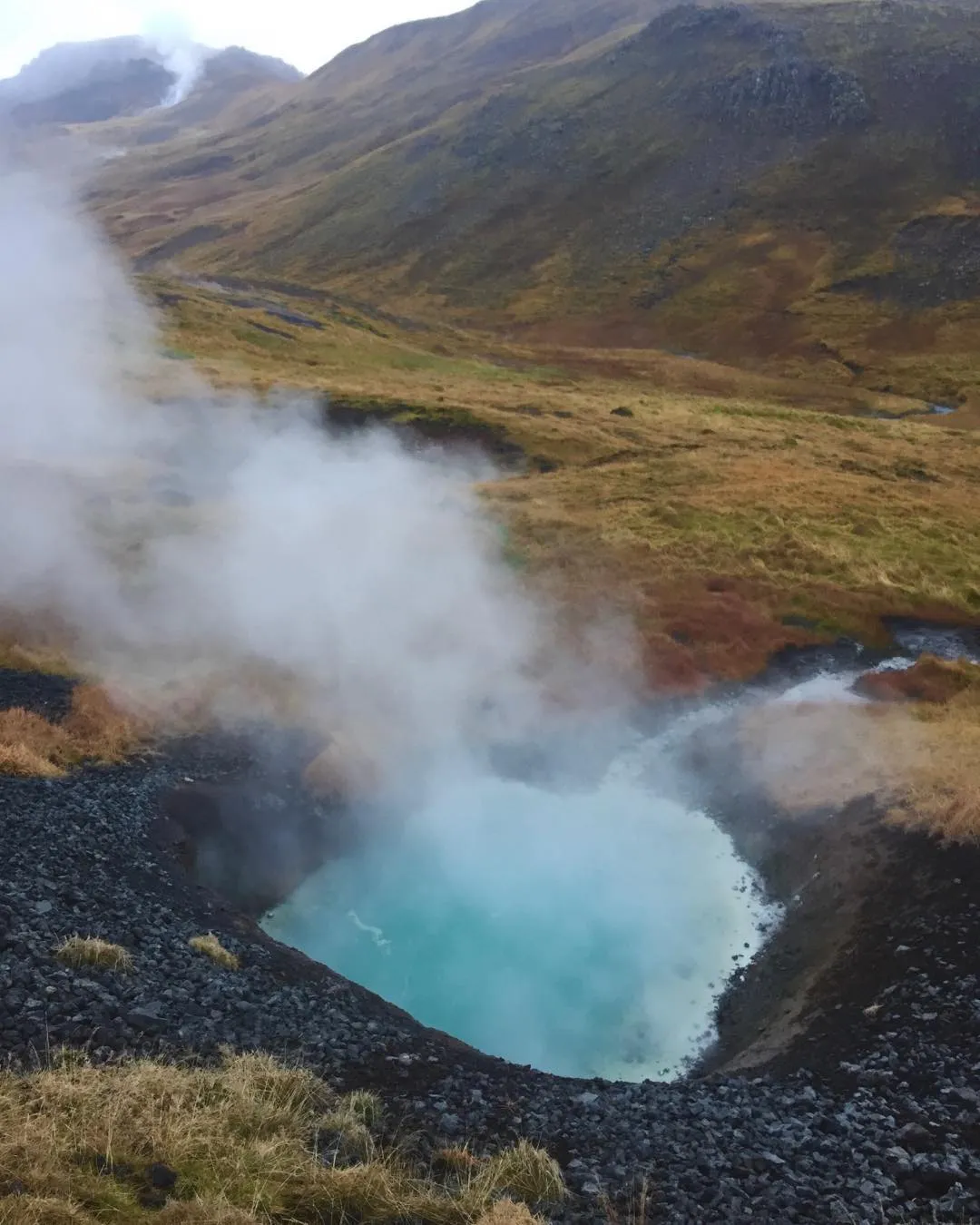 Reykjadalur Steam Valley in iceland