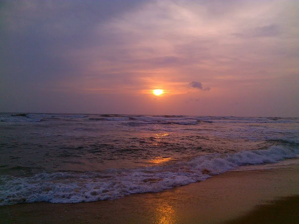 sun set at Trincomalee