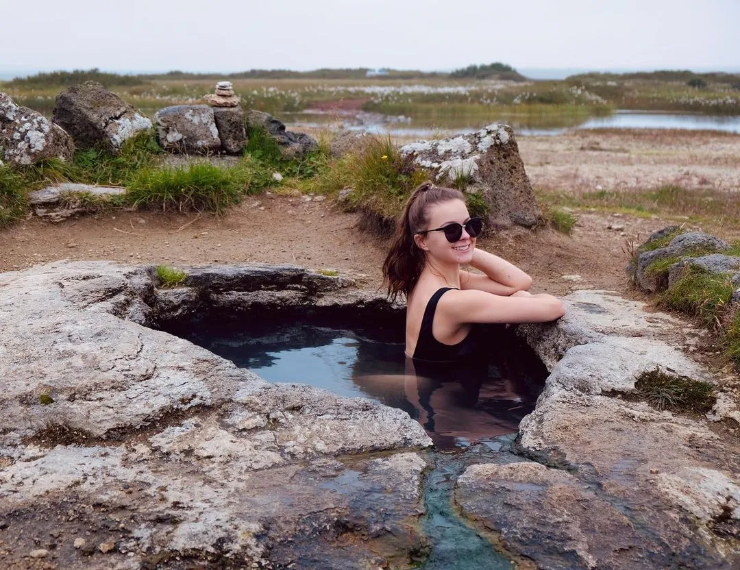 hot spring in Landbrotalaug iceland