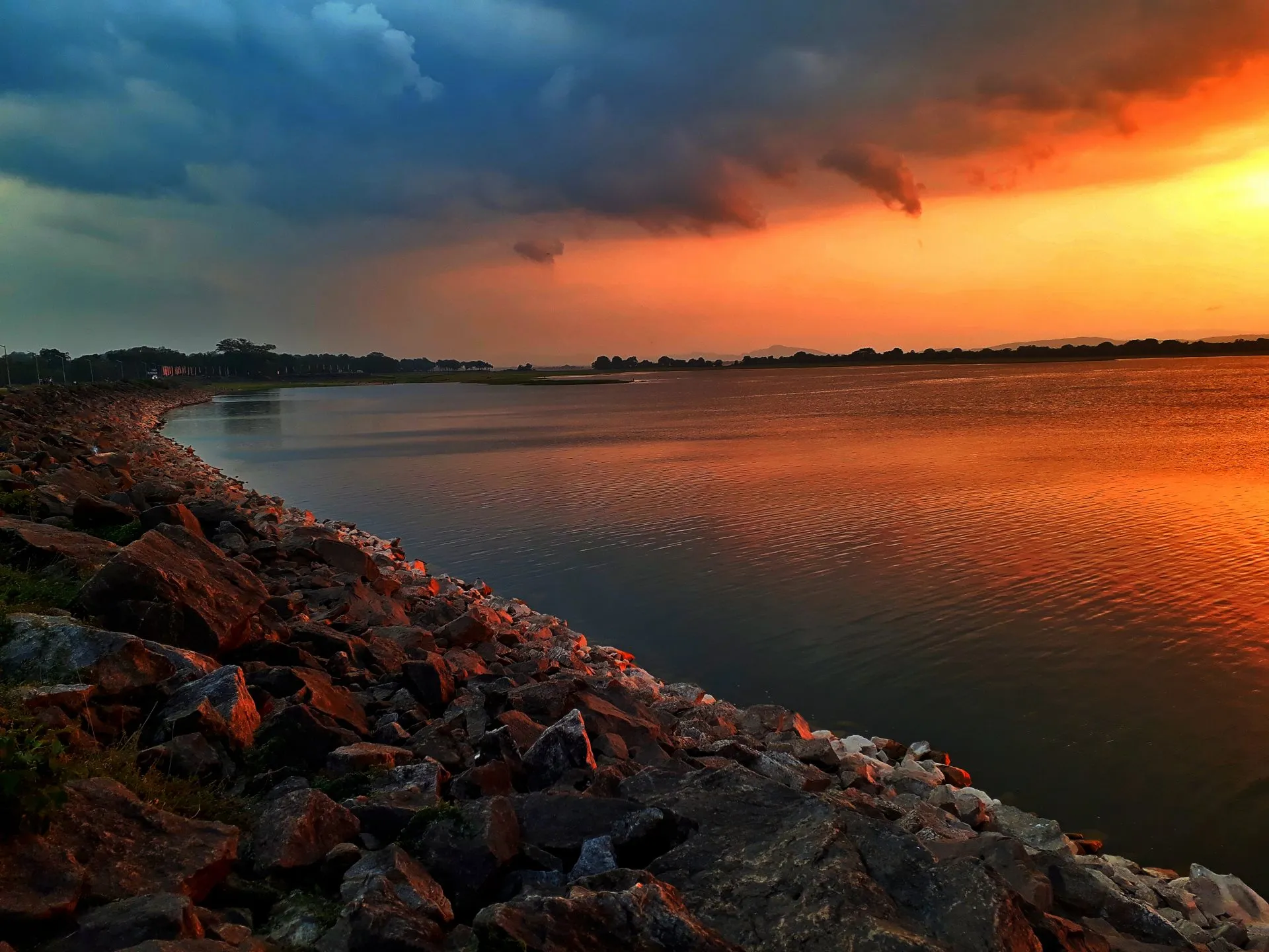 Lake for Sunset in Polonnaruwa