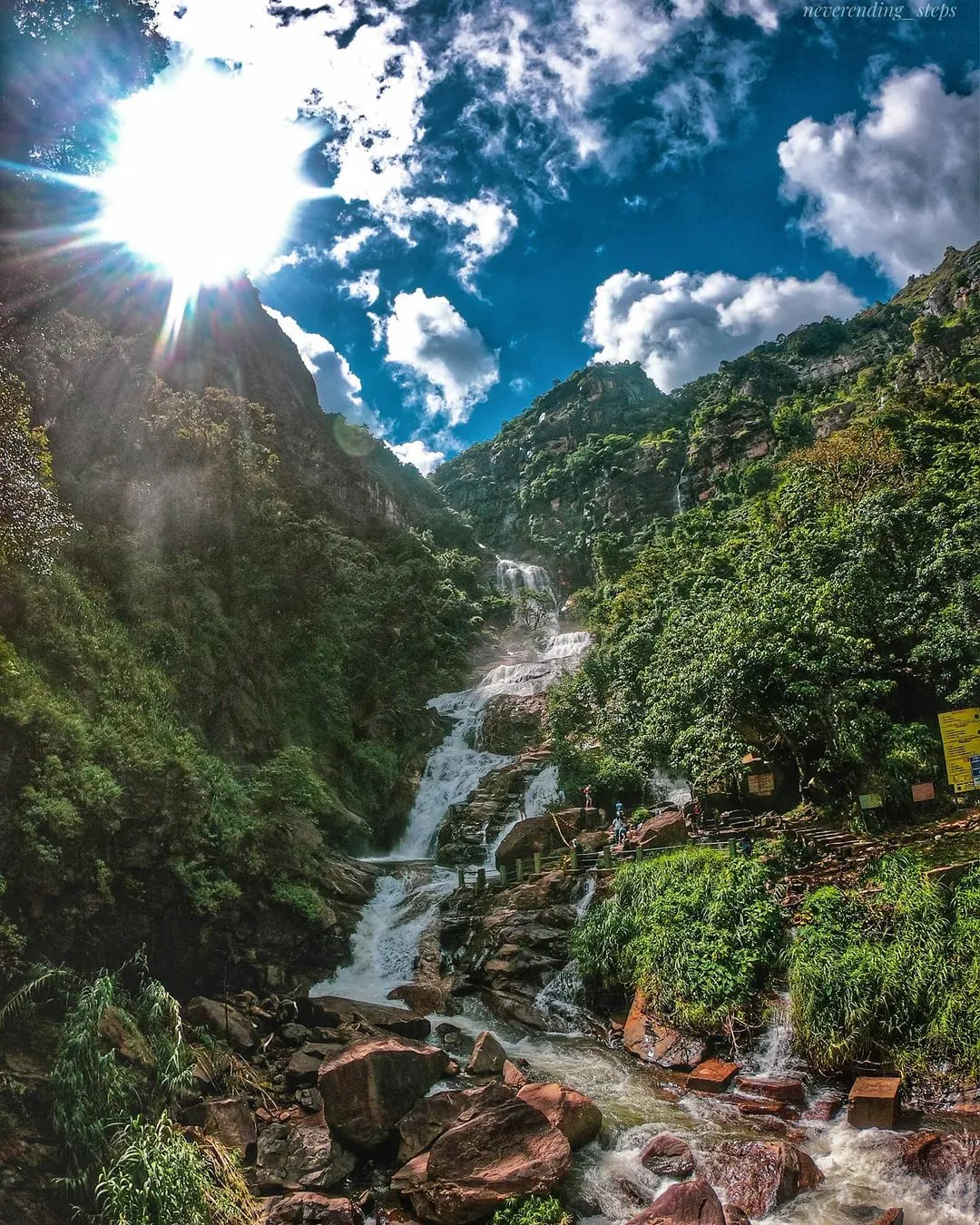 Ravana Falls in Ella, Sri Lanka